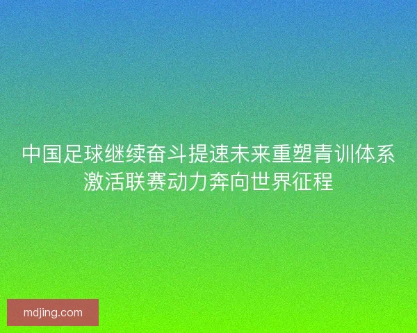 中国足球继续奋斗提速未来重塑青训体系激活联赛动力奔向世界征程 中国足球继续奋斗提速未来重塑青训体系激活联赛动力奔向世界征程
